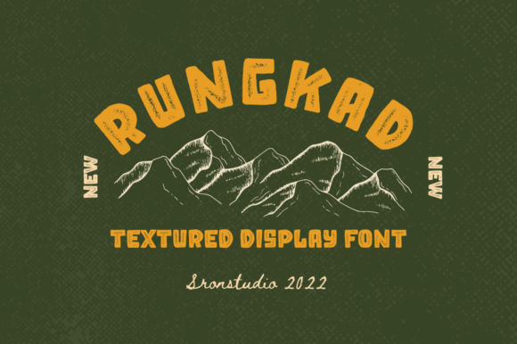 Bring Your Creations to Life with Rungkad, the Textured Display Font