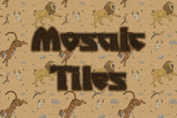 Bring Your Designs to Life with Mosaic Tiles Font
