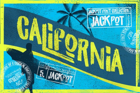 California Jackpot: A Bold Font for Eye-Catching Editorial Design