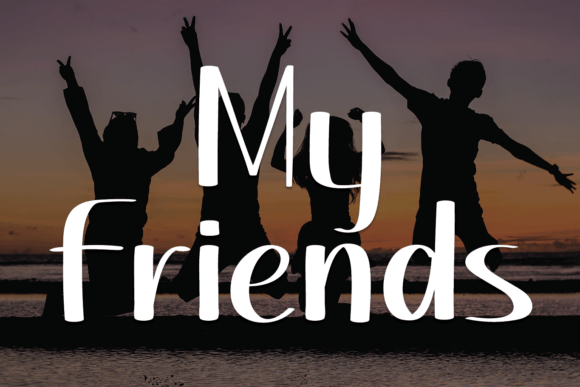 My Friends: A Charming Display Font for Creative Projects